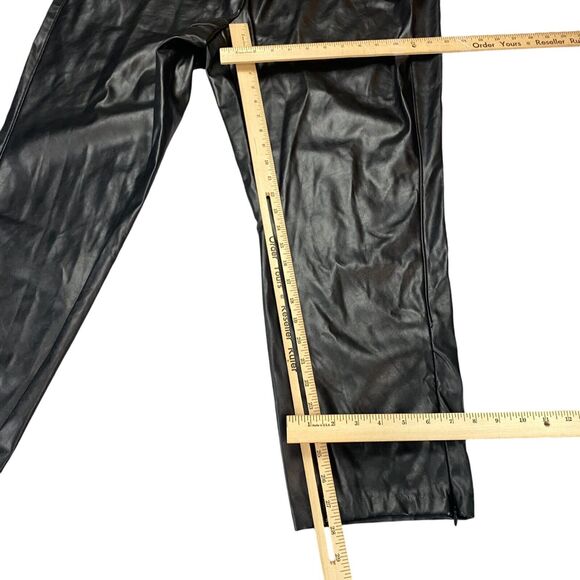 Old Navy Faux Leather Pants Womens Size 20 Black Extra High Rise Skinny Leg - Picture 5 of 16